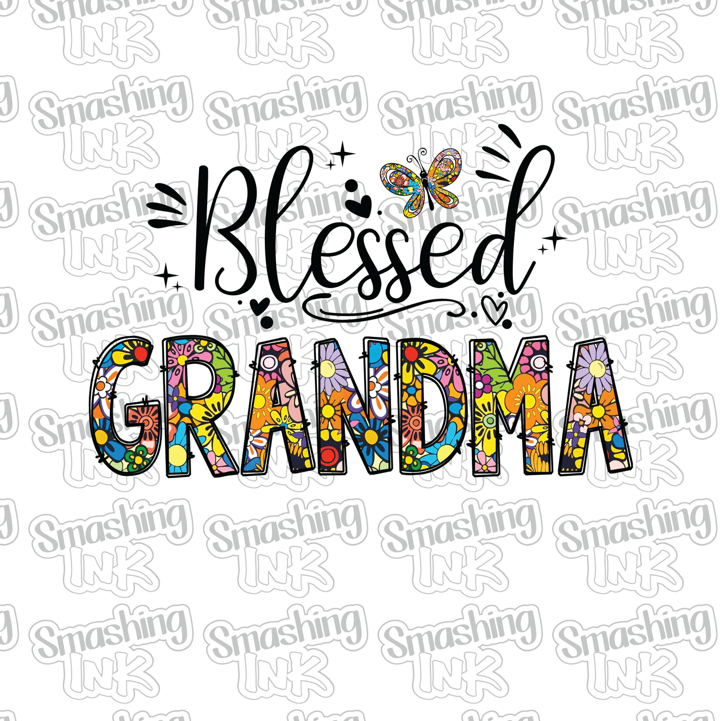 Blessed Grandma - Heat Transfer | DTF | Sublimation (TAT 3 BUS DAYS) [5G16-1HTV]