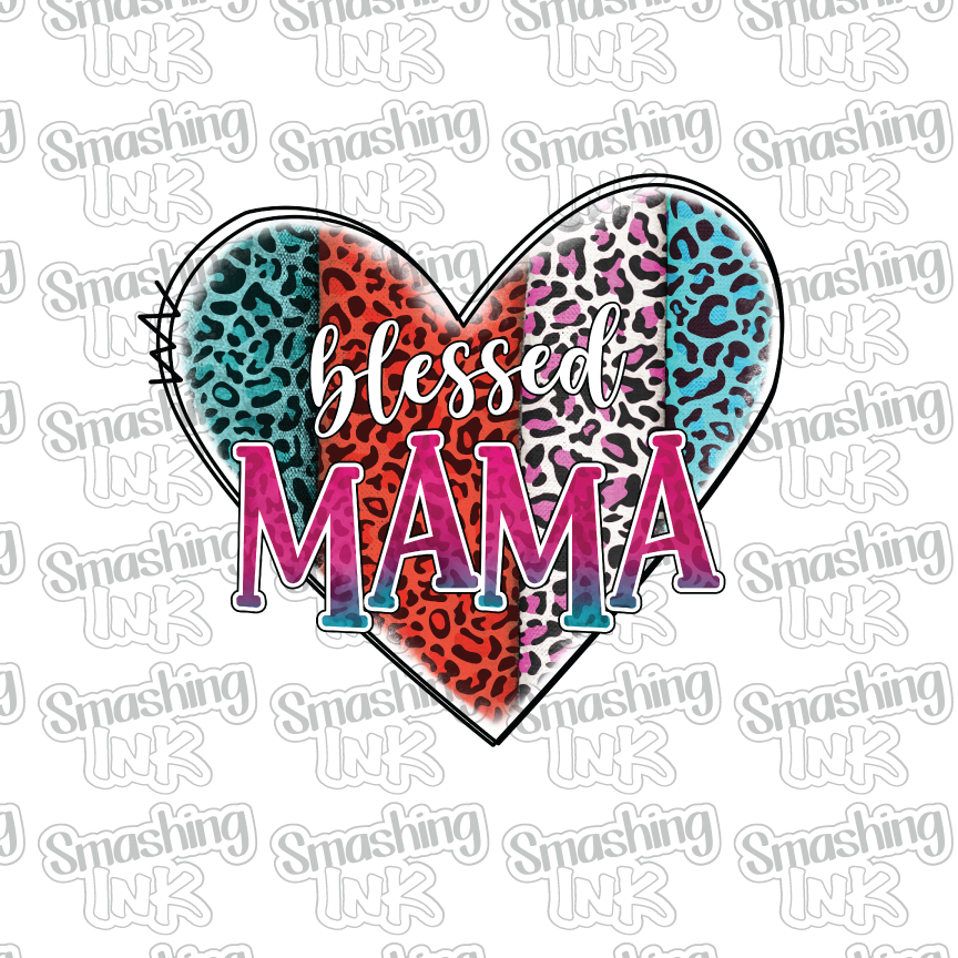 Blessed Mama - Heat Transfer | DTF | Sublimation (TAT 3 BUS DAYS) [5A-7HTV]