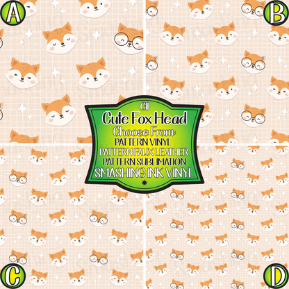 Cute Fox Head ★ Laser Safe Adhesive Film (TAT 3 BUS DAYS)