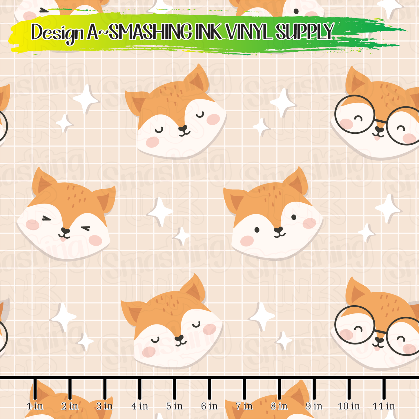 Cute Fox Head ★ Laser Safe Adhesive Film (TAT 3 BUS DAYS)