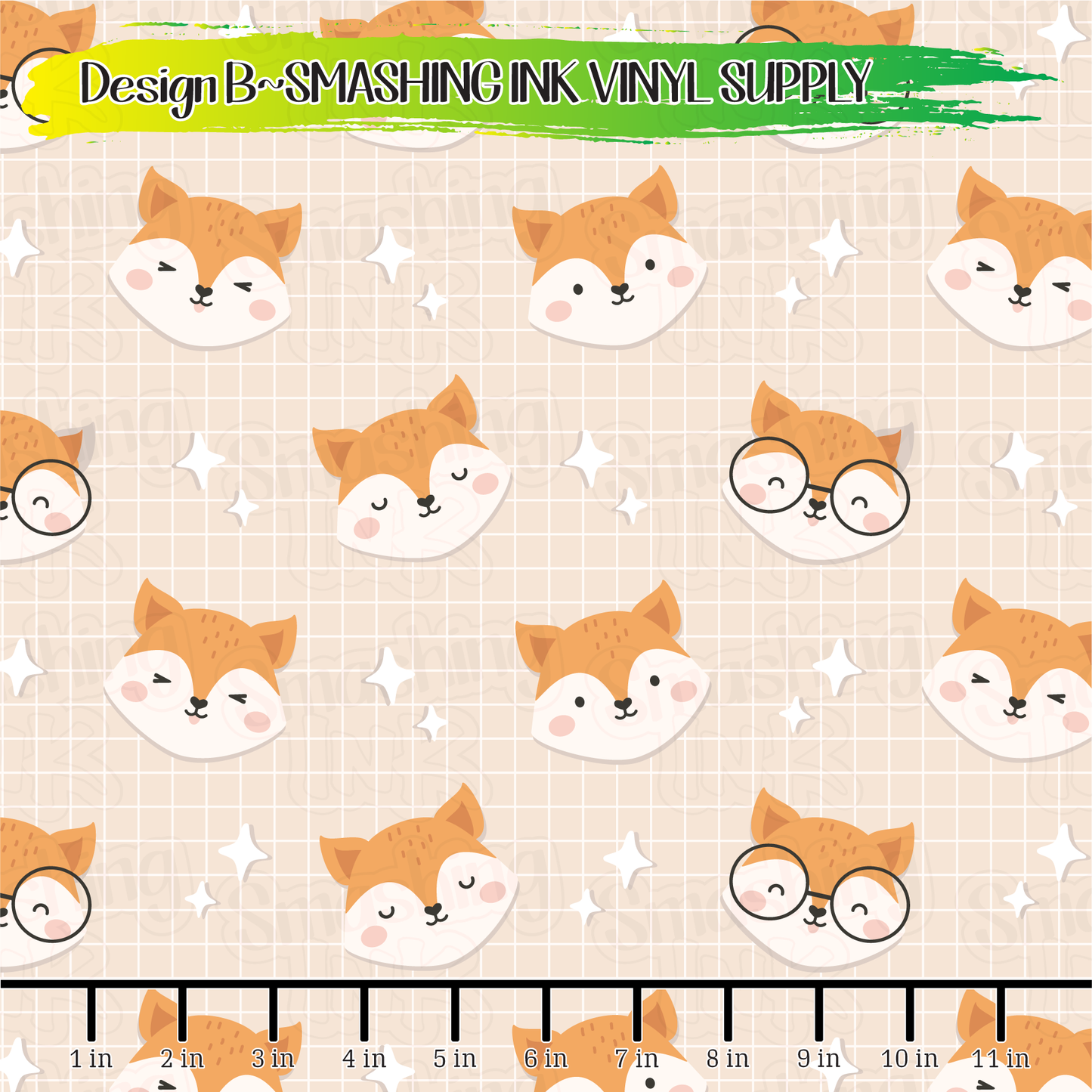 Cute Fox Head ★ Laser Safe Adhesive Film (TAT 3 BUS DAYS)