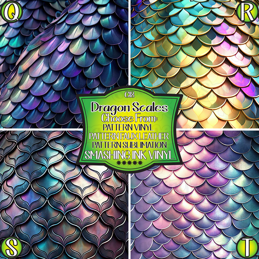 Dragon Scales ★ Pattern Vinyl | Faux Leather | Sublimation (TAT 3 BUS DAYS)