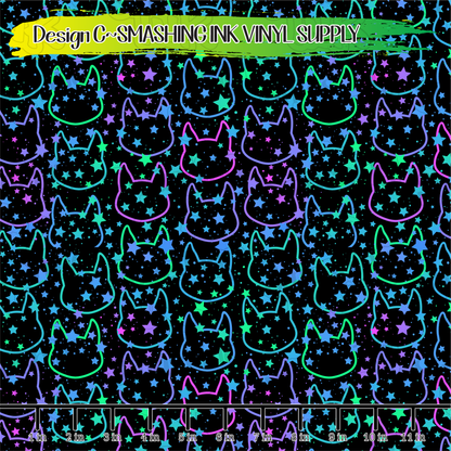 Colorful Cats ★ Pattern Vinyl | Faux Leather | Sublimation (TAT 3 BUS DAYS)