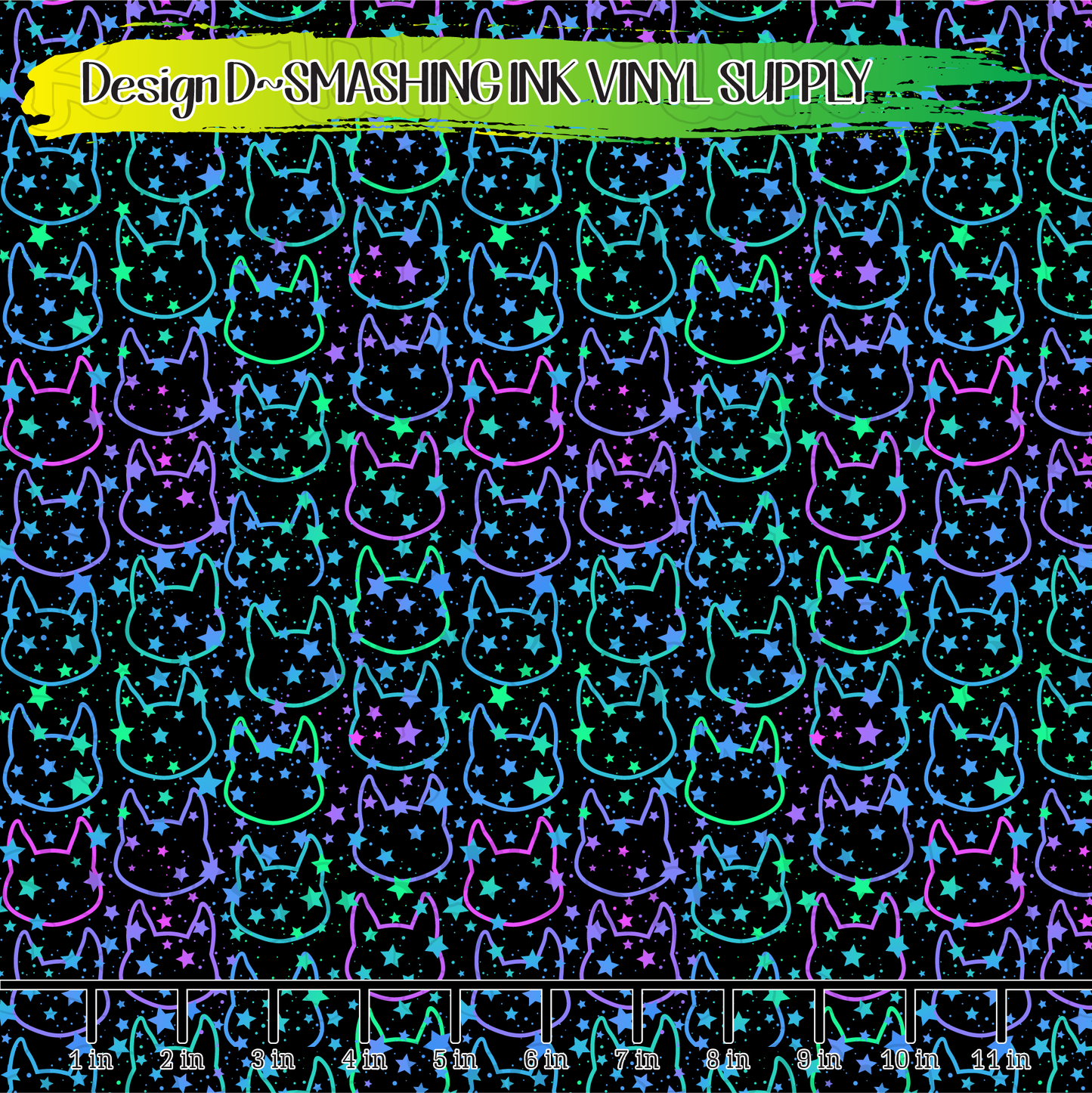 Colorful Cats ★ Pattern Vinyl | Faux Leather | Sublimation (TAT 3 BUS DAYS)