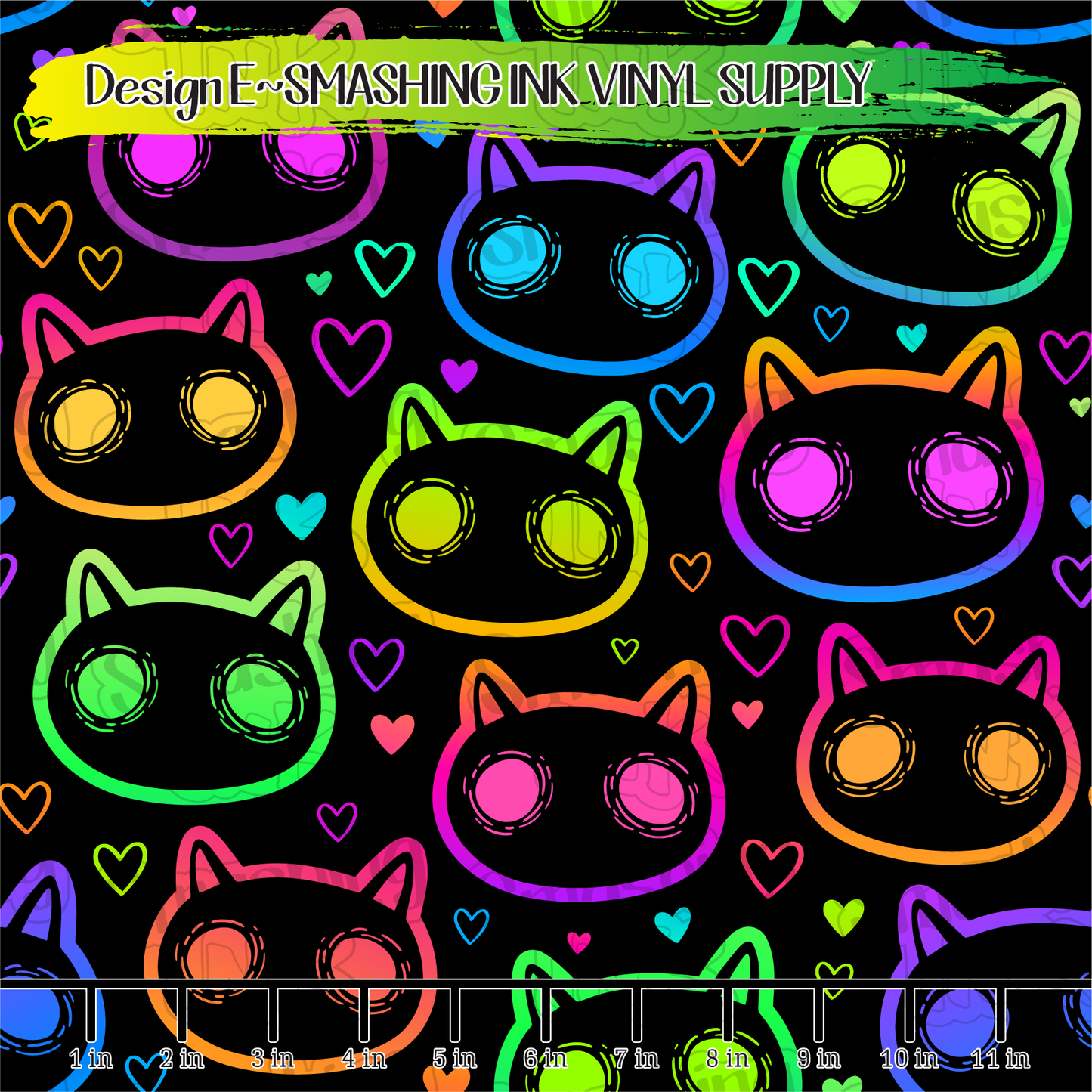 Rainbow Cats ★ Laser Safe Adhesive Film (TAT 3 BUS DAYS)