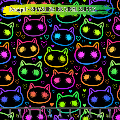 Rainbow Cats ★ Laser Safe Adhesive Film (TAT 3 BUS DAYS)