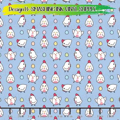 Easter Chicks ★ Pattern Vinyl | Faux Leather | Sublimation (TAT 3 BUS DAYS)