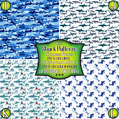 Shark Patterns ★ Laser Safe Adhesive Film (TAT 3 BUS DAYS)