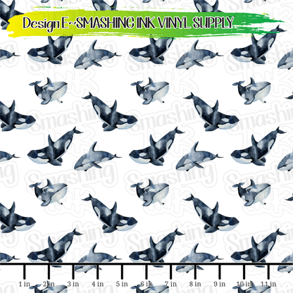 Whale Patterns ★ Pattern Vinyl | Faux Leather | Sublimation (TAT 3 BUS DAYS)