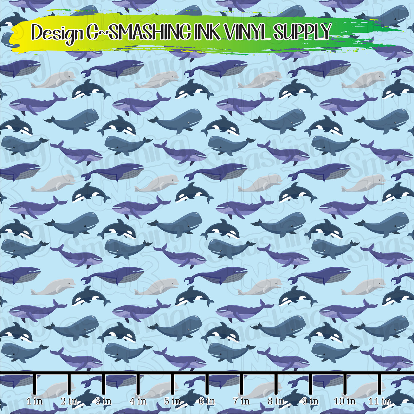 Whale Patterns ★ Pattern Vinyl | Faux Leather | Sublimation (TAT 3 BUS DAYS)