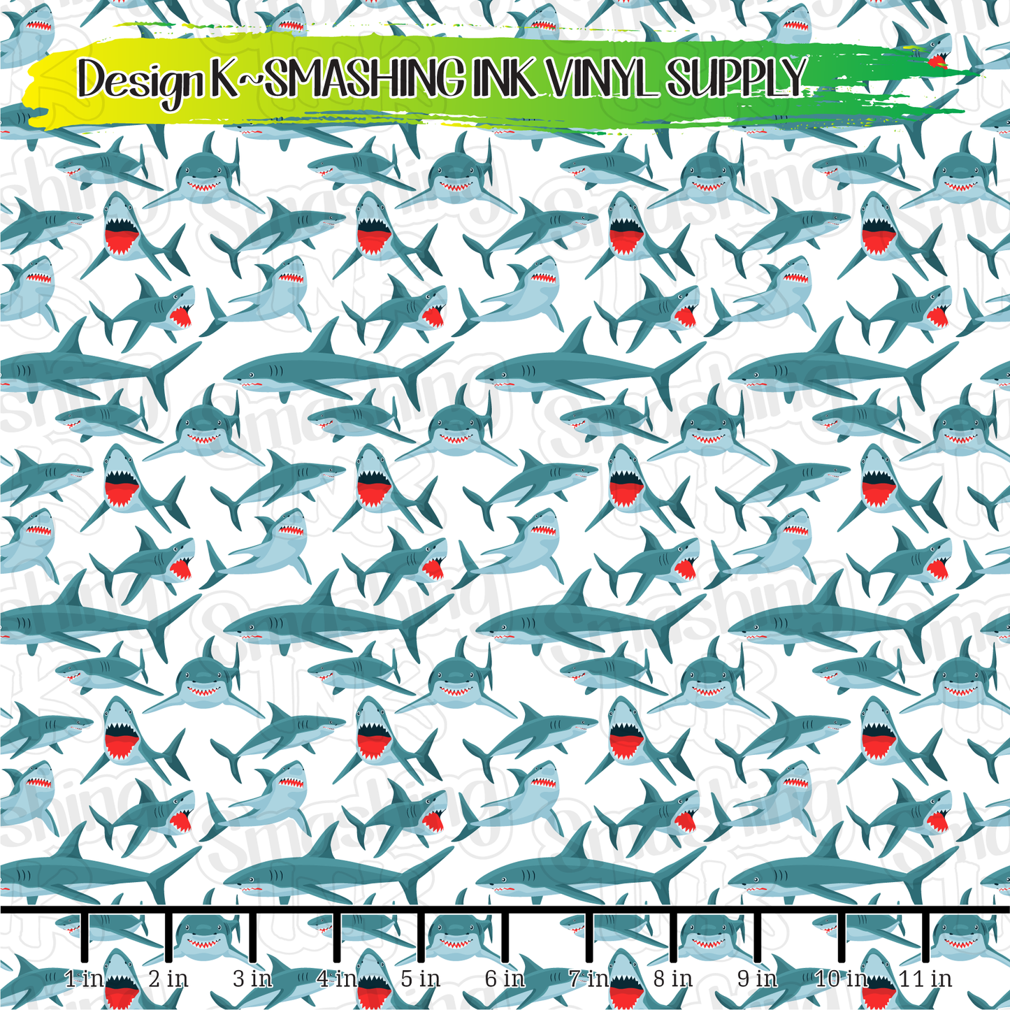 Shark Patterns ★ Laser Safe Adhesive Film (TAT 3 BUS DAYS)