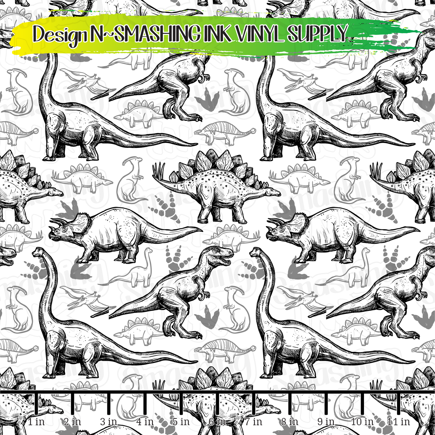 Dinosaurs ★ Laser Safe Adhesive Film (TAT 3 BUS DAYS)