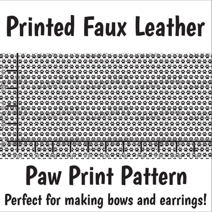 Paw Print Pattern - Faux Leather Sheet (SHIPS IN 3 BUS DAYS)
