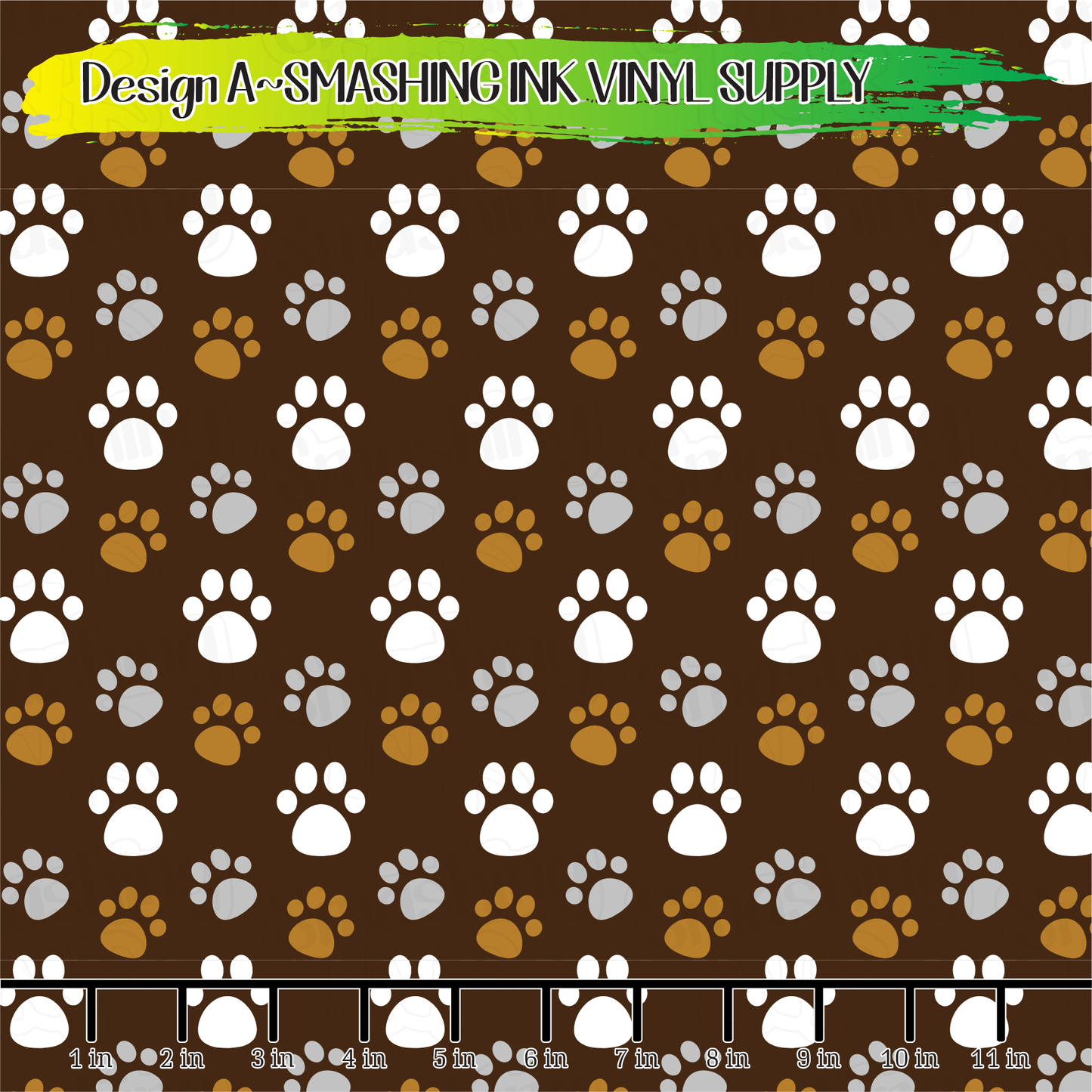 Dog Paws And Bones ★ Pattern Vinyl | Faux Leather | Sublimation (TAT 3 BUS DAYS)