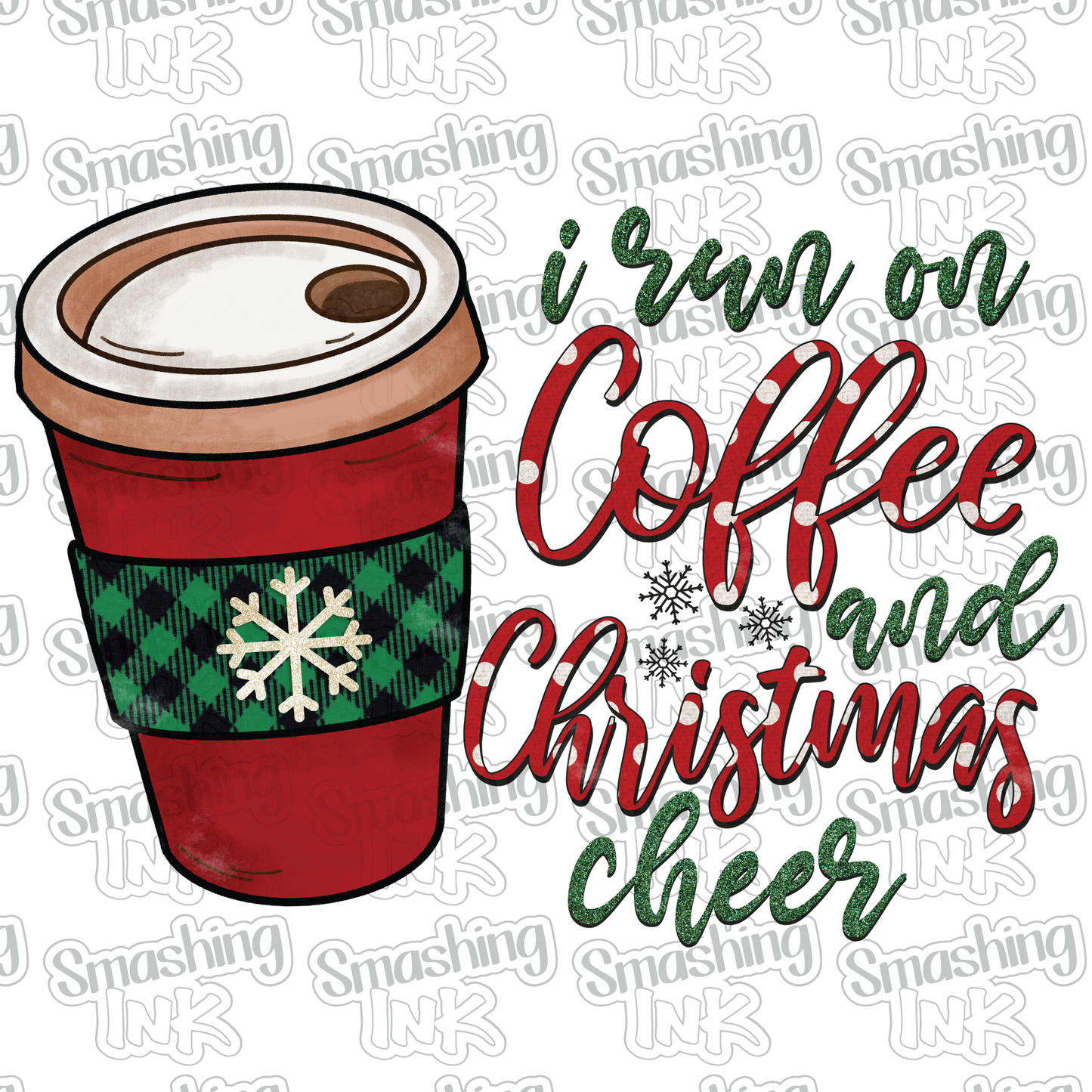 Coffee and Christmas - Heat Transfer | DTF | Sublimation (TAT 3 BUS DAYS) [4G-3HTV]