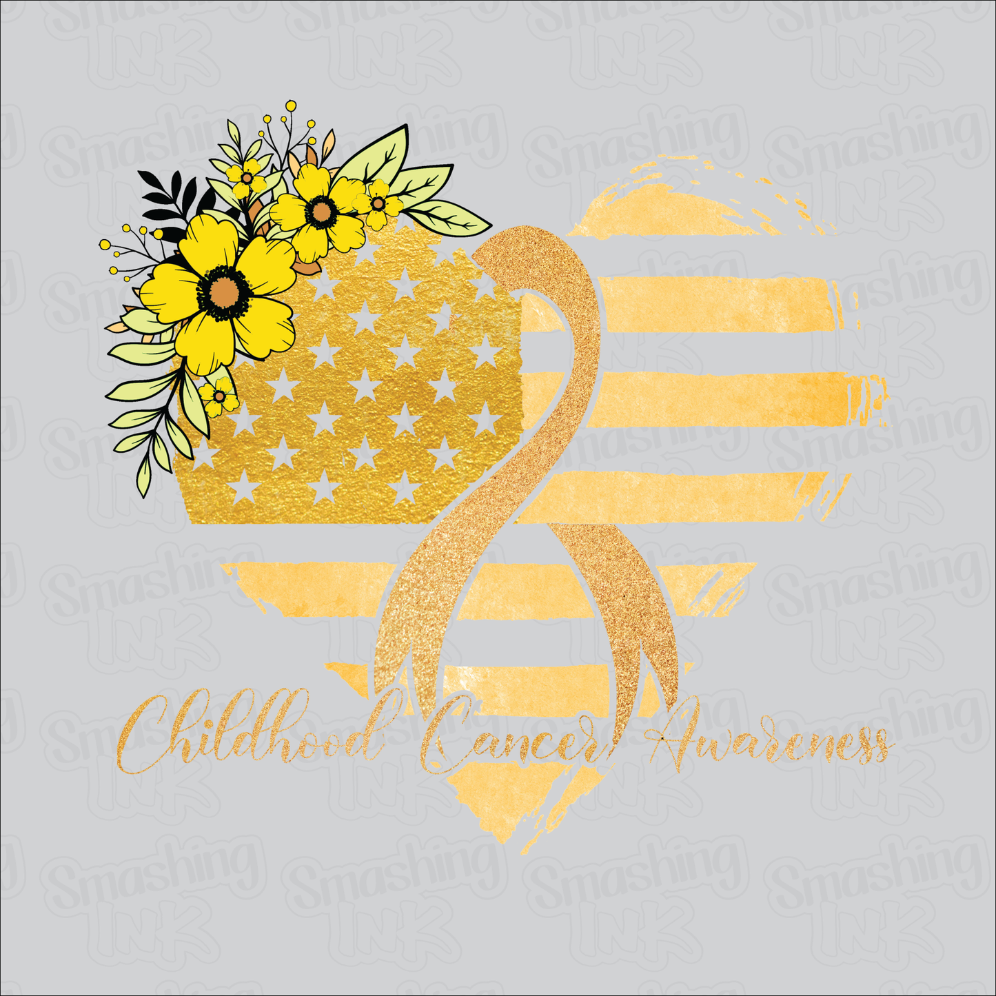 Childhood Cancer Awareness 1 - Heat Transfer | DTF | Sublimation (TAT 3 BUS DAYS) [7L-12HTV]