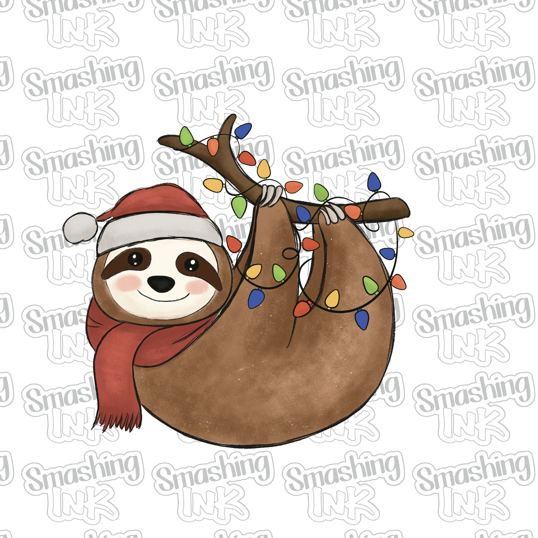 Christmas Sloth - Heat Transfer | DTF | Sublimation (TAT 3 BUS DAYS ...