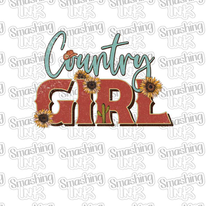Country Girl - Heat Transfer | DTF | Sublimation (TAT 3 BUS DAYS) [10F-4HTV]