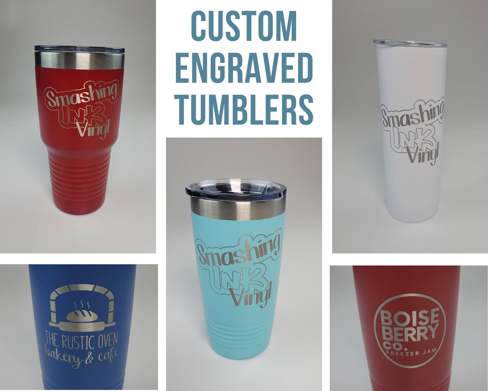 Custom Printed 20 oz. Double Wall Acrylic Tumblers with Matching Straws