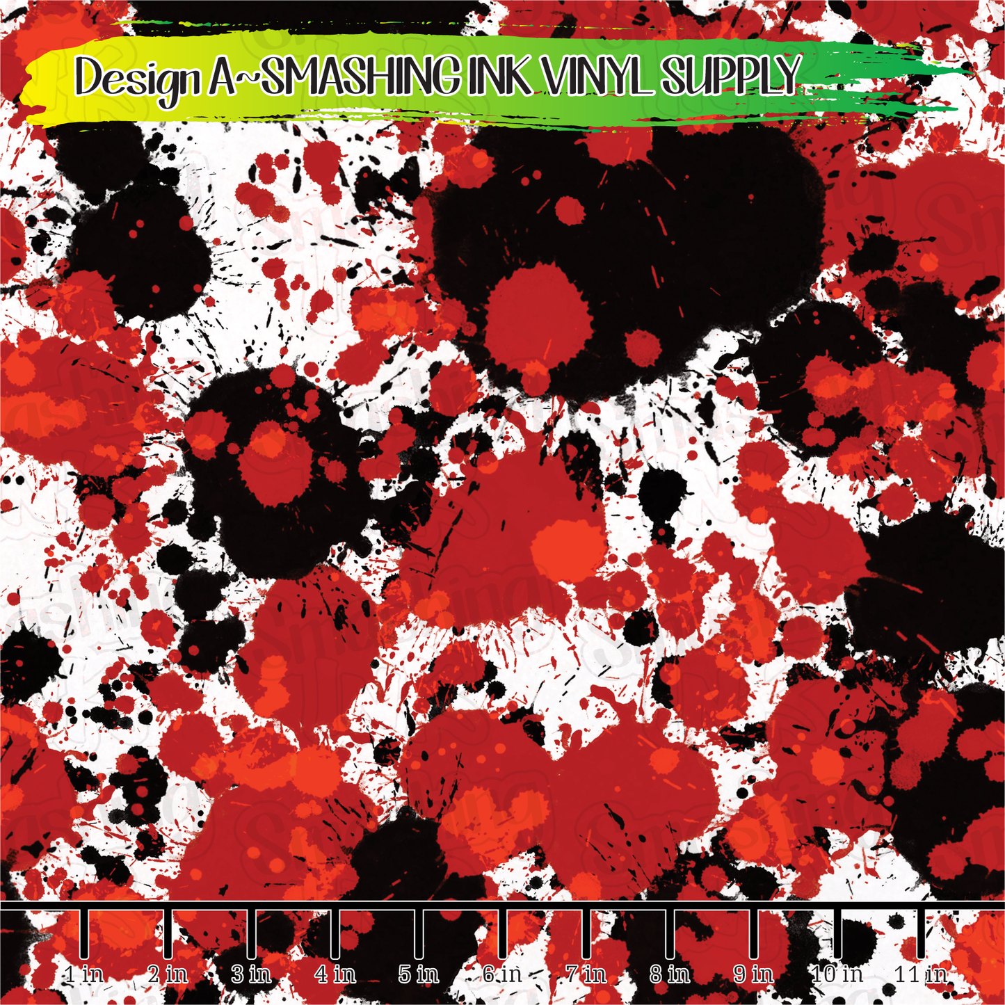 Halloween Splatter ★ Laser Safe Adhesive Film (TAT 3 BUS DAYS)