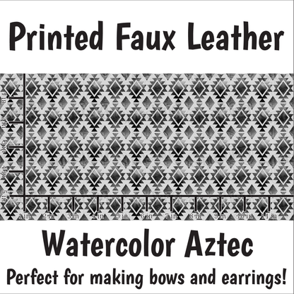 Watercolor Aztec - Faux Leather Sheet (SHIPS IN 3 BUS DAYS)