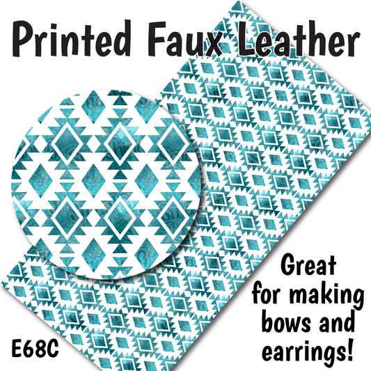 Watercolor Aztec - Faux Leather Sheet (SHIPS IN 3 BUS DAYS)