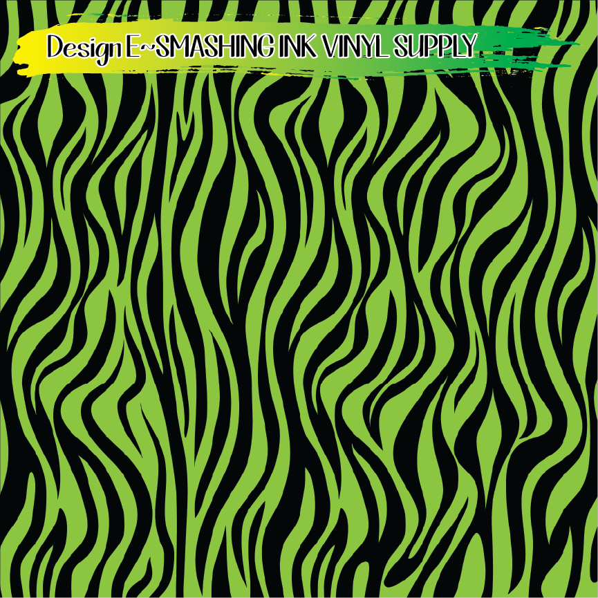 Lime Black Animal Print ★ Laser Safe Adhesive Film (TAT 3 BUS DAYS)