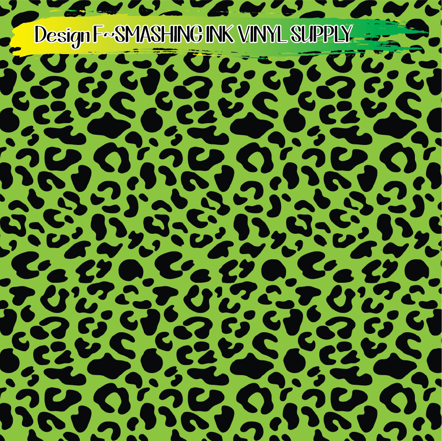 Lime Black Animal Print ★ Laser Safe Adhesive Film (TAT 3 BUS DAYS)