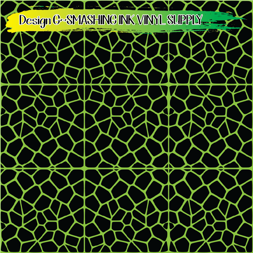 Lime Black Animal Print ★ Pattern Vinyl | Faux Leather | Sublimation (TAT 3 BUS DAYS)