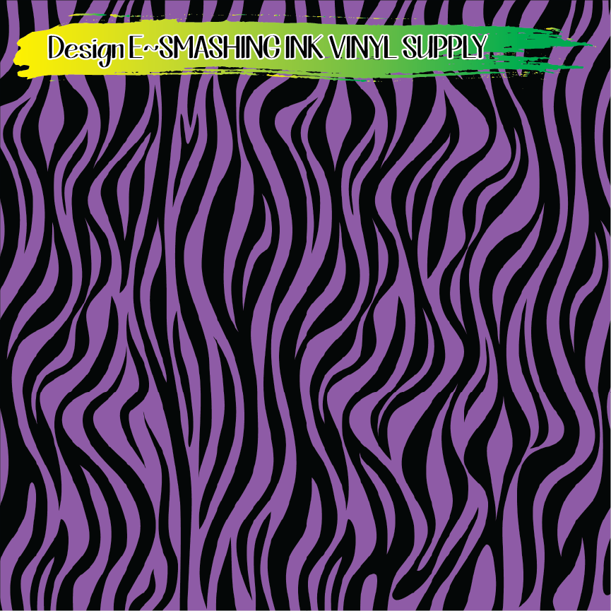 Light Purple Black Animal Print ★ Laser Safe Adhesive Film (TAT 3 BUS DAYS)