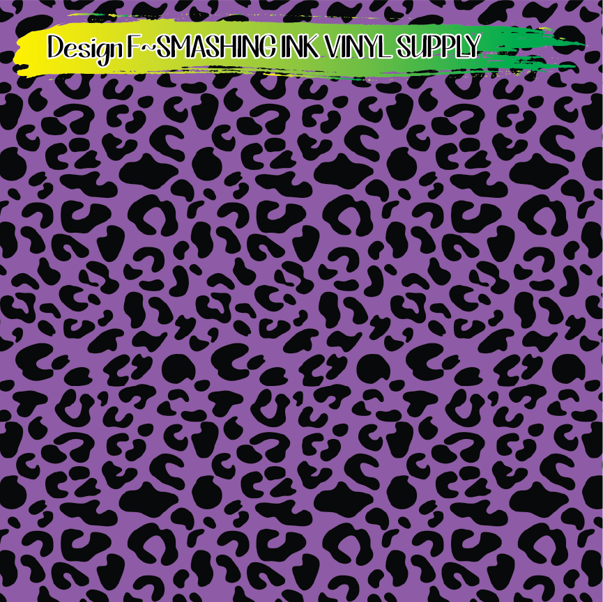 Light Purple Black Animal Print ★ Laser Safe Adhesive Film (TAT 3 BUS DAYS)