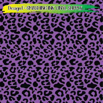 Light Purple Black Animal Print ★ Laser Safe Adhesive Film (TAT 3 BUS DAYS)