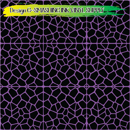 Light Purple Black Animal Print ★ Laser Safe Adhesive Film (TAT 3 BUS DAYS)