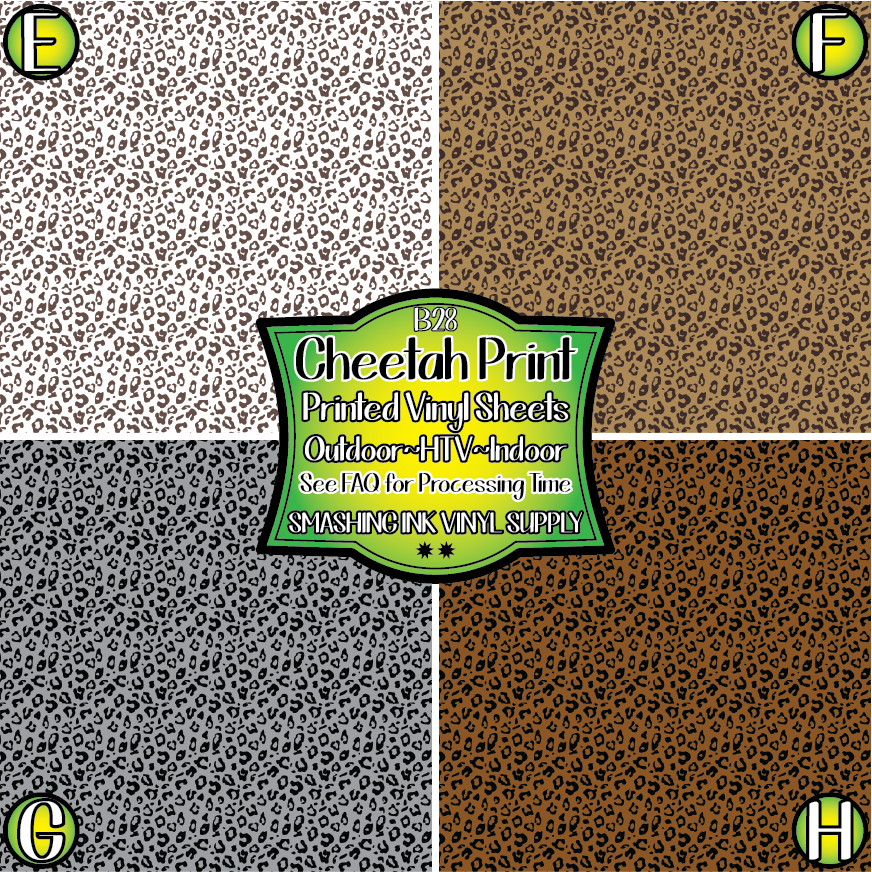 Cheetah Print ★ Pattern Vinyl | Faux Leather | Sublimation (TAT 3 BUS DAYS)