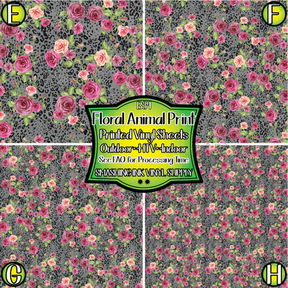 Floral Animal Print ★ Laser Safe Adhesive Film (TAT 3 BUS DAYS)