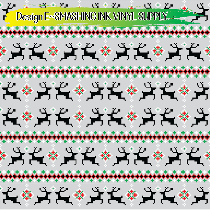 Christmas Pixels ★ Laser Safe Adhesive Film (TAT 3 BUS DAYS)