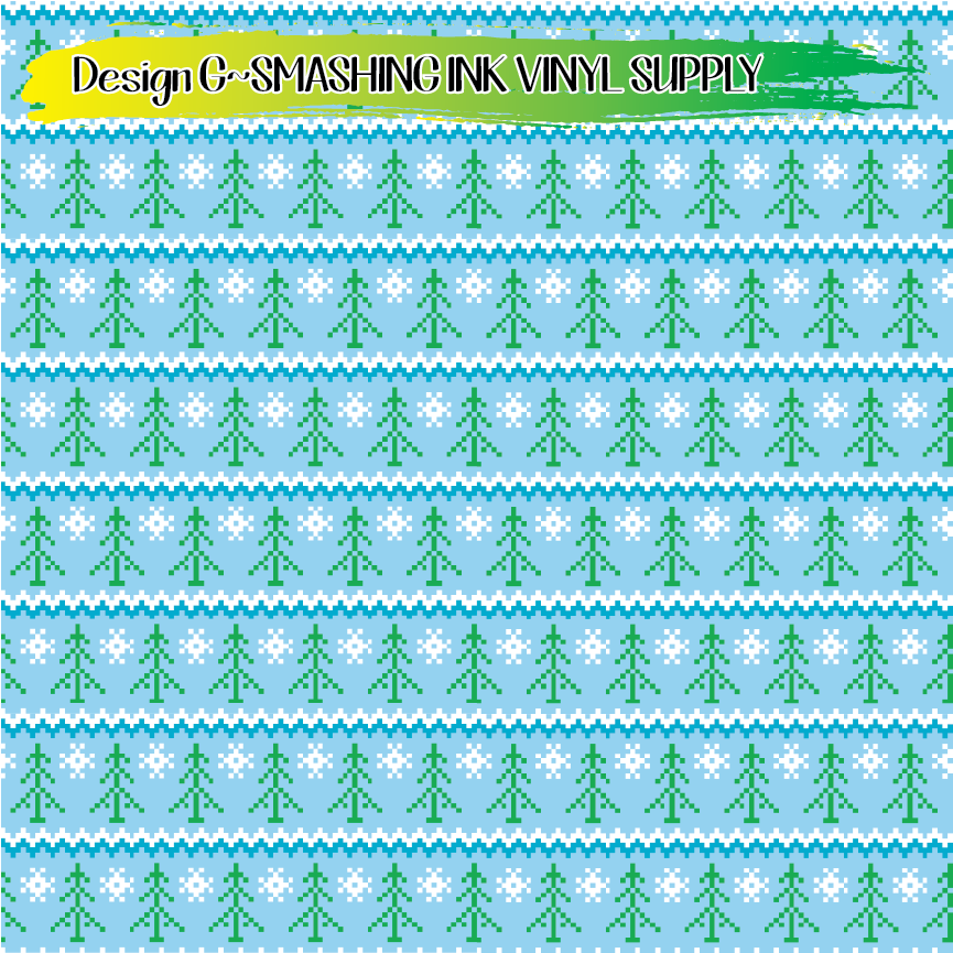 Christmas Pixels ★ Pattern Vinyl | Faux Leather | Sublimation (TAT 3 BUS DAYS)