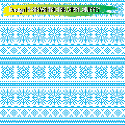 Christmas Pixels ★ Pattern Vinyl | Faux Leather | Sublimation (TAT 3 BUS DAYS)