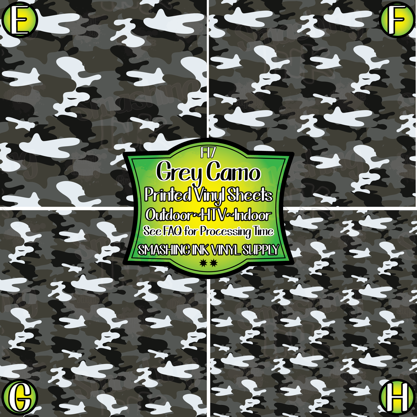 Grey Camo ★ Laser Safe Adhesive Film (TAT 3 BUS DAYS)