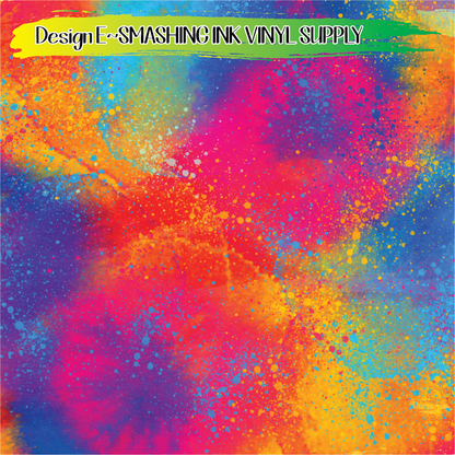 Colorful Splatter ★ Pattern Vinyl | Faux Leather | Sublimation (TAT 3 BUS DAYS)