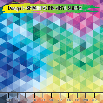 Geometric Triangles 2 ★ Pattern Vinyl | Faux Leather | Sublimation (TAT 3 BUS DAYS)