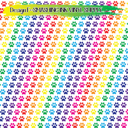 Colorful Pawprint ★ Laser Safe Adhesive Film (TAT 3 BUS DAYS)