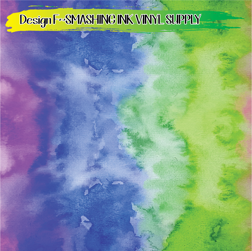 Rainbow Watercolor ★ Pattern Vinyl | Faux Leather | Sublimation (TAT 3 BUS DAYS)