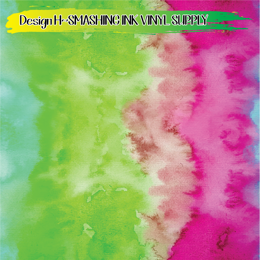 Rainbow Watercolor ★ Pattern Vinyl | Faux Leather | Sublimation (TAT 3 BUS DAYS)