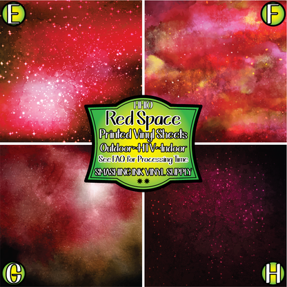 Red Space ★ Pattern Vinyl | Faux Leather | Sublimation (TAT 3 BUS DAYS)