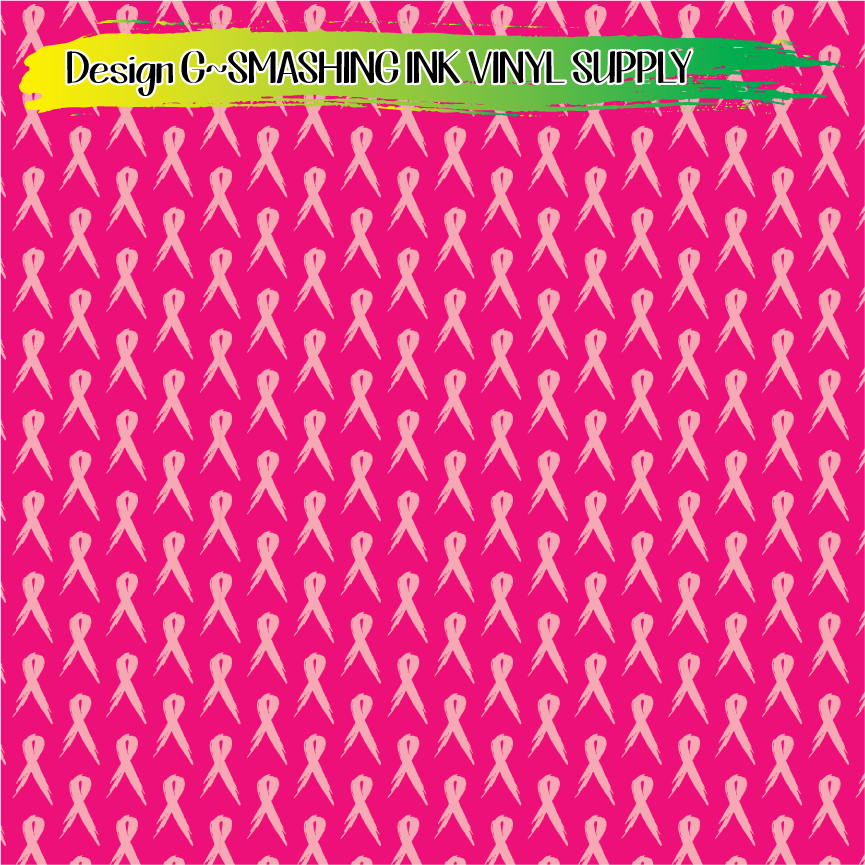Breast Cancer ★ Pattern Vinyl | Faux Leather | Sublimation (TAT 3 BUS DAYS)