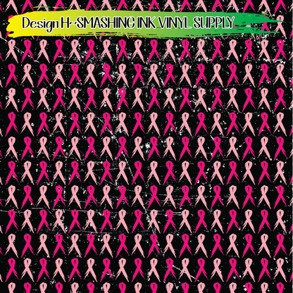Breast Cancer ★ Pattern Vinyl | Faux Leather | Sublimation (TAT 3 BUS DAYS)