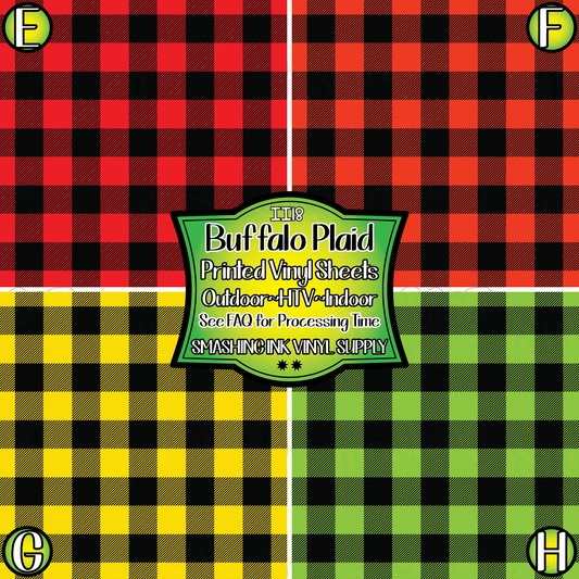 Buffalo Plaid ★ Pattern Vinyl | Faux Leather | Sublimation (TAT 3 BUS DAYS)