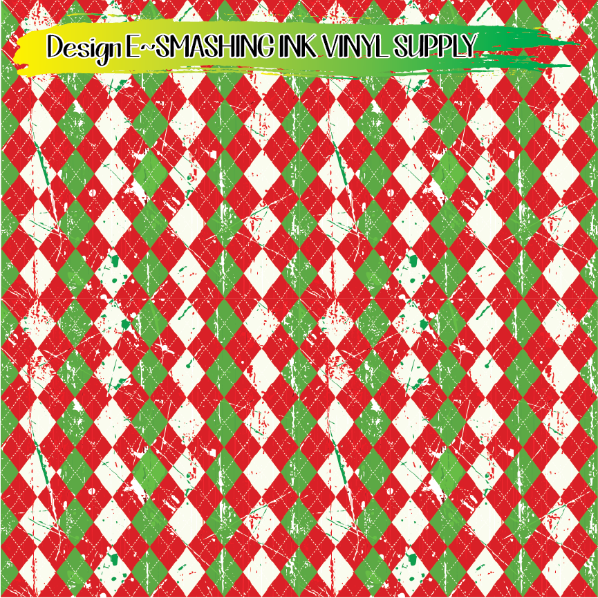 Christmas Plaid ★ Pattern Vinyl | Faux Leather | Sublimation (TAT 3 BUS DAYS)