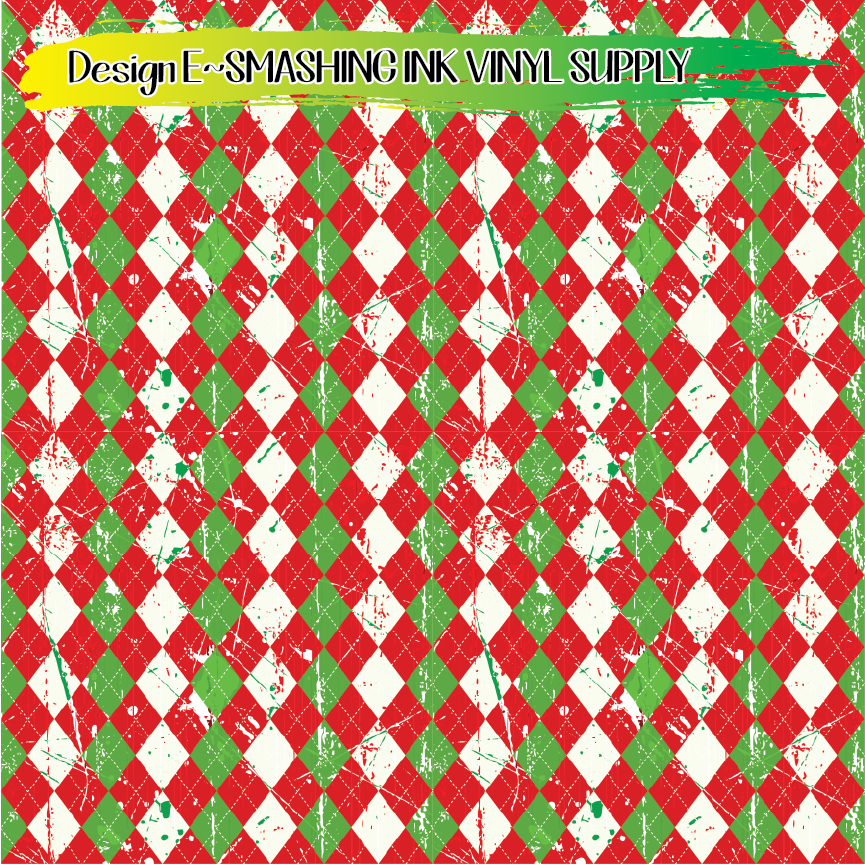 Christmas Plaid ★ Laser Safe Adhesive Film (TAT 3 BUS DAYS)